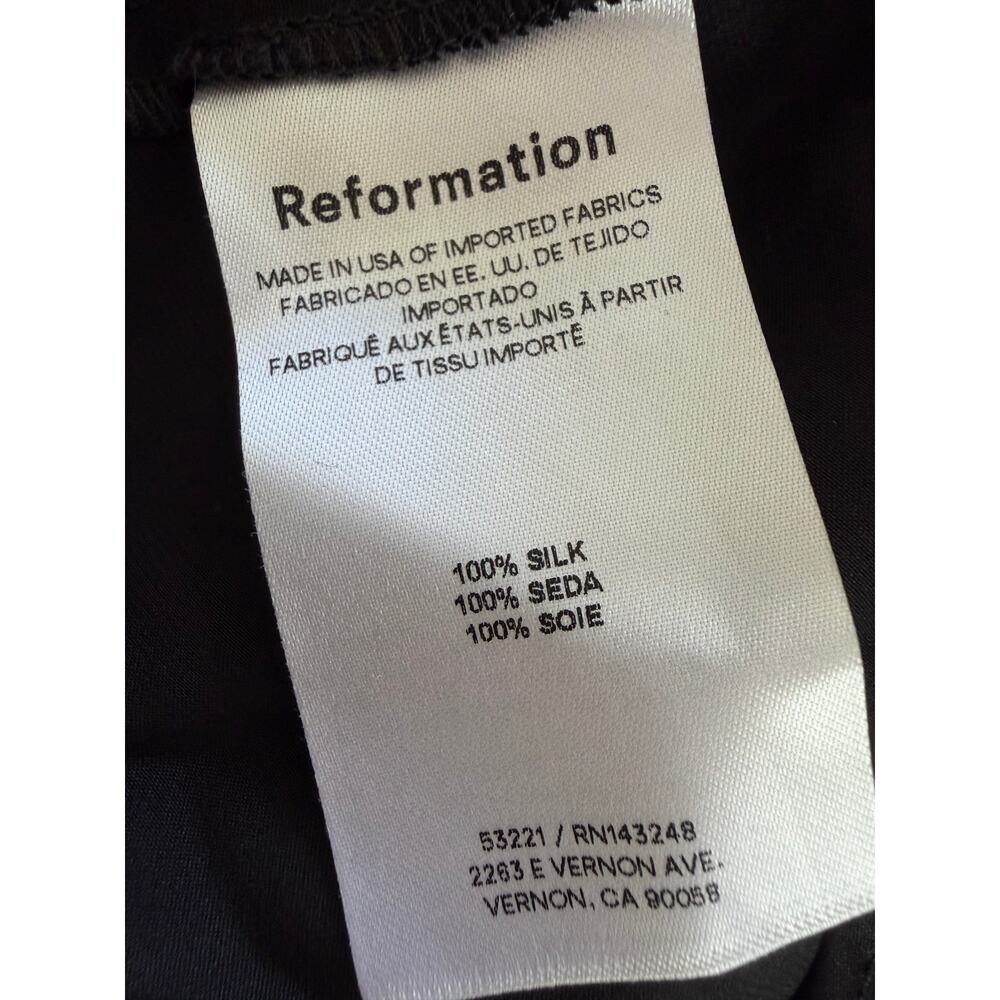 New Reformation Casette 100% Silk Dress Black Size 8 formal evening gown women - Picture 9 of 10